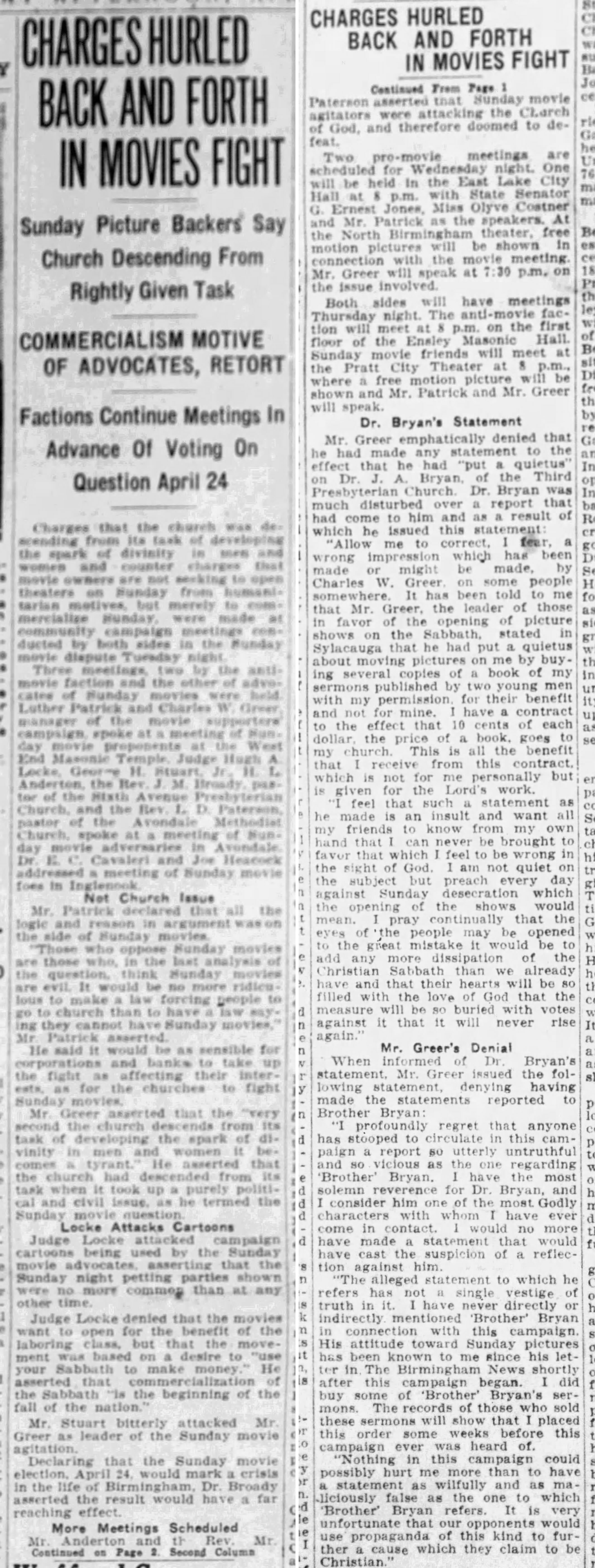 Charges Hurled Back and Forth In Movie Fight